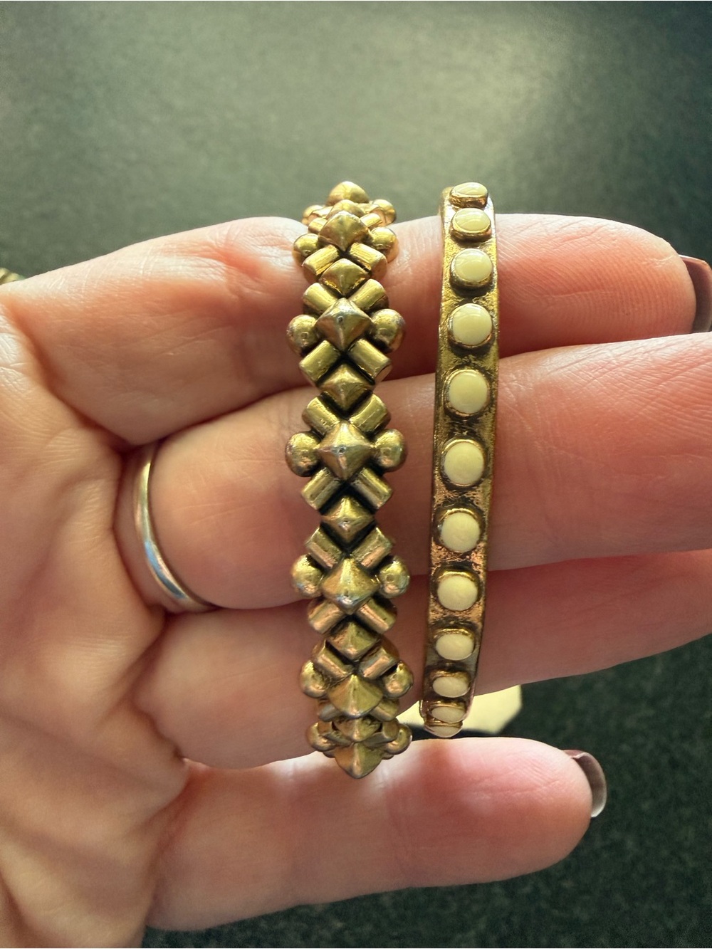 J. Crew Gold-Tone Cuff Bracelet Stack